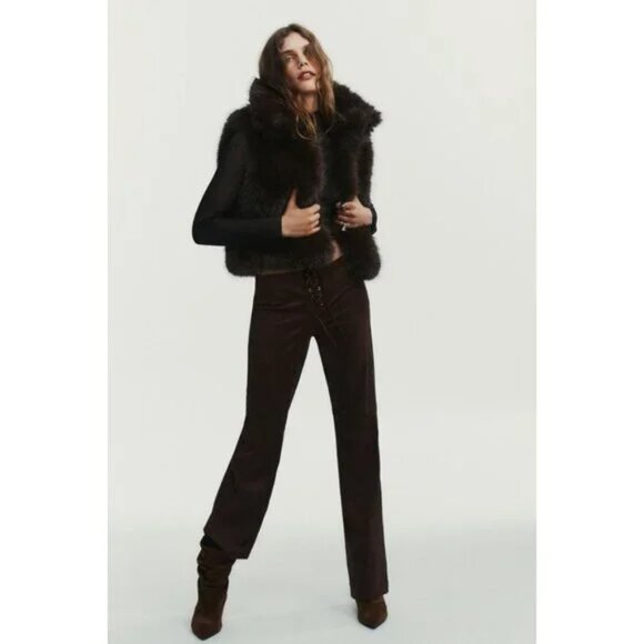 ZARA FAUX FUR VEST - Picture 8 of 8